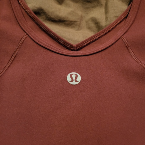 Lululemon Align Tee Smokey Red Maroon Size 4 - Picture 3 of 3